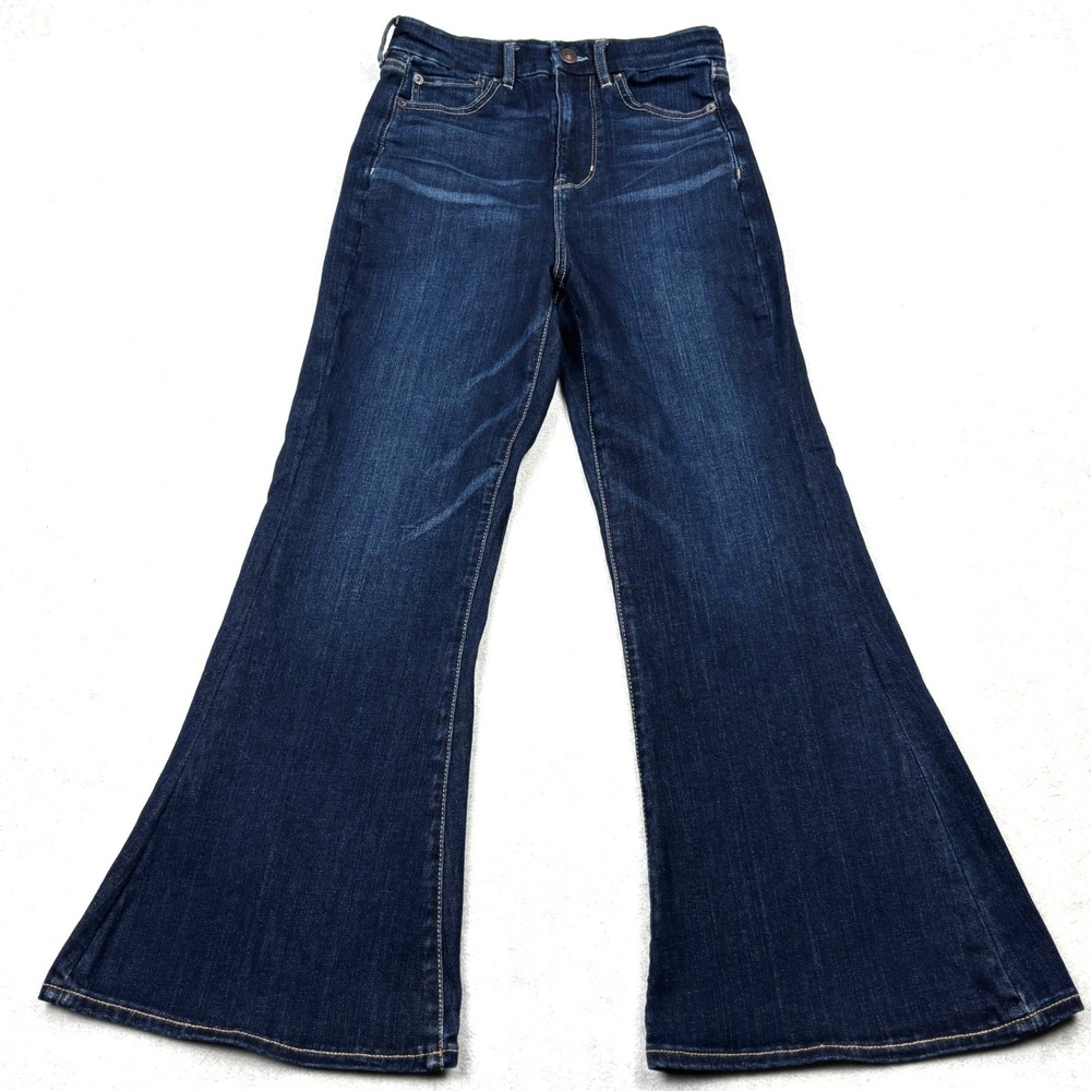 American Eagle Jeans Womens Size 4 X-Short Curvy Highest Rise Flare Bell Bottom